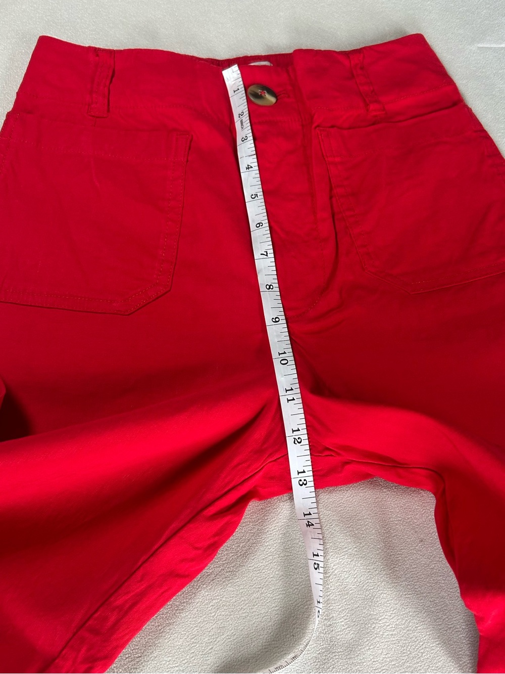 Maeve The Colette High-Rise Wide-Leg Cropped Pants Red Women’s Size 27 - Picture 14 of 16